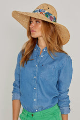 STRELLIW – Chemise Tencel Manches longues Coupe slim Femme - Bleu bleach